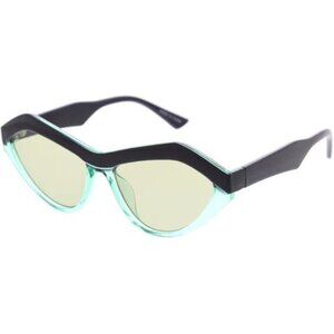 Green Zig Zag Cat Eye Sunglasses